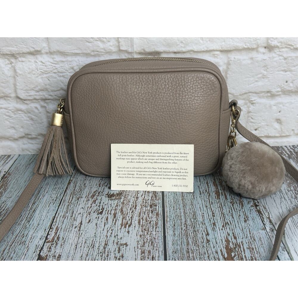 Gigi Crossbody Handbag Women's Leather Handbag Camera Bag Tan Beige Small - Picture 4 of 16